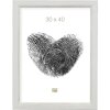 Marco de madera S42L blanco 24x30 cm cristal premium