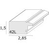Marco de madera S42L blanco 24x30 cm cristal premium