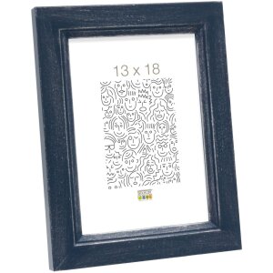 Marco de madera S42L azul 20x20 cm cristal premium