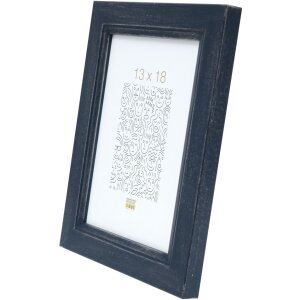 Marco de madera S42L azul 20x20 cm cristal premium