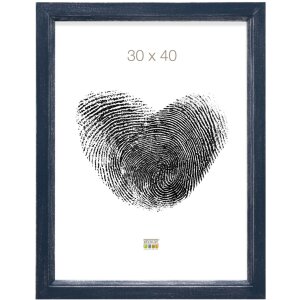 Marco de madera S42L azul 20x20 cm cristal premium