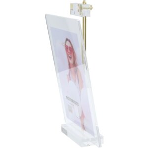 Marco transparente 13x18 cm con soporte de plástico