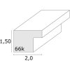 Marco de madera Deknudt S66KF1 blanco 20x20 cm con Passepartout 13x13 cm