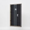 Efecto marco de madera maciza perfil 25 nuez marrón 10x10 cm cristal transparente