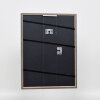 Efecto marco de madera maciza perfil 25 nuez marrón 10x10 cm cristal transparente