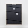 Efecto marco de madera maciza perfil 25 nuez marrón 10x10 cm cristal antirreflejos