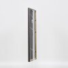 Efecto marco de madera maciza perfil 25 nuez marrón 10x10 cm cristal antirreflejos