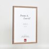 Efecto marco de madera maciza perfil 25 nuez marrón 10x10 cm cristal antirreflejos