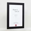 Efecto marco de madera maciza Perfil 30 negro 10x10 cm cristal antirreflejos