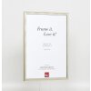 Efecto marco de madera maciza perfil 29 plata 10x10 cm cristal de museo