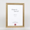 Efecto Marco Barroco Madera Perfil 37 plata antigua 10x10 cm cristal de museo