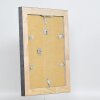 Efecto marco de madera maciza perfil 28 plata 10x10 cm cristal de museo