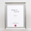 Efecto marco de madera maciza perfil 28 plata 10x10 cm cristal de museo