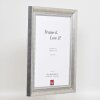 Efecto marco de madera maciza perfil 28 plata 10x10 cm cristal de museo