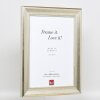 Efecto marco de madera perfil 95 plata 10x10 cm cristal antirreflejos