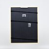 Efecto marco de madera maciza perfil 20 oro 10x15 cm cristal de museo