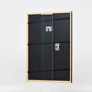 Efecto marco de madera perfil 23 nuez marrón 10x15 cm cristal de museo
