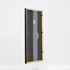 Efecto marco de madera perfil 23 nuez marrón 10x15 cm cristal de museo