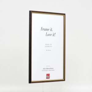 Efecto marco de madera perfil 23 nuez marrón 10x15 cm cristal de museo