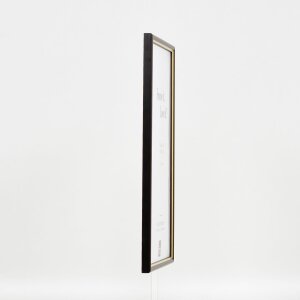 Efecto marco de madera perfil 23 nuez marrón 10x15 cm cristal de museo