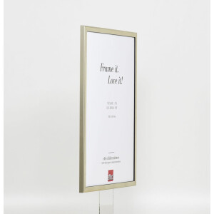 Efecto marco de madera maciza perfil 29 plata 10x15 cm cristal de museo