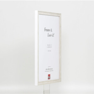 Marco efecto madera perfil 2070 cristal museo 10x15 cm blanco