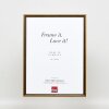 Efecto marco de madera maciza perfil 22 marrón-oro 10,5x14,8 cm cristal transparente