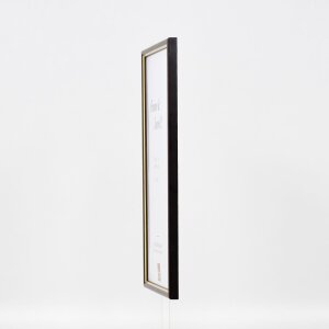 Efecto marco de madera perfil 23 nuez marrón 10,5x14,8 cm cristal transparente