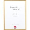 Efecto marco de madera maciza perfil 20 oro 10,5x14,8 cm cristal antirreflejos