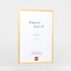 Efecto marco de madera maciza perfil 20 oro 10,5x14,8 cm cristal antirreflejos