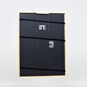 Efecto marco de madera maciza perfil 20 negro 10,5x14,8 cm cristal de museo
