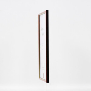 Efecto marco de madera perfil 23 rojo 10,5x14,8 cm cristal de museo
