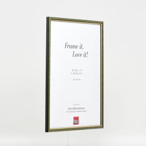 Efecto marco de madera perfil 23 verde 10,5x14,8 cm cristal de museo