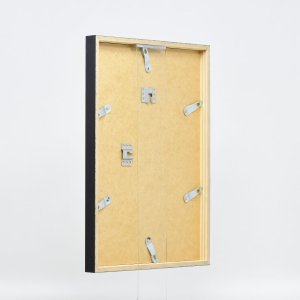 Efecto marco de madera perfil 35 negro 10,5x14,8 cm cristal de museo