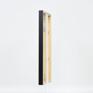 Efecto marco de madera perfil 35 negro 10,5x14,8 cm cristal de museo