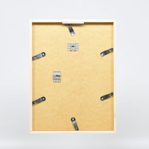 Efecto marco de madera perfil 35 blanco 10,5x14,8 cm cristal de museo