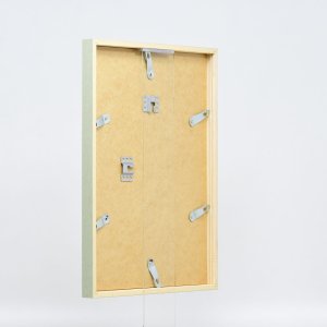 Efecto marco de madera perfil 35 verde 10,5x14,8 cm cristal de museo