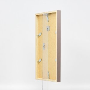Efecto marco de madera perfil 35 marrón 10,5x14,8 cm cristal de museo