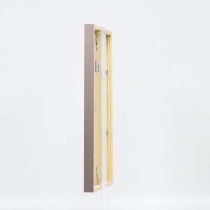 Efecto marco de madera perfil 35 marrón 10,5x14,8 cm cristal de museo