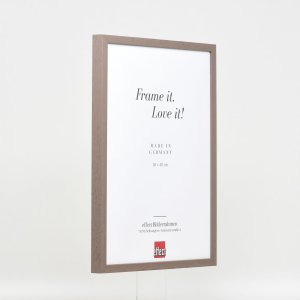 Efecto marco de madera perfil 35 marrón 10,5x14,8 cm cristal de museo