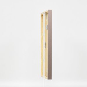 Efecto marco de madera perfil 35 marrón 10,5x14,8 cm cristal de museo