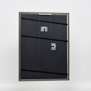 Efecto marco de madera maciza perfil 25 verde 10,5x14,8 cm cristal de museo