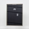 Efecto marco de madera maciza perfil 25 verde 10,5x14,8 cm cristal de museo