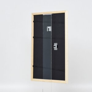 Efecto marco de madera perfil 38 blanco 10,5x14,8 cm cristal de museo