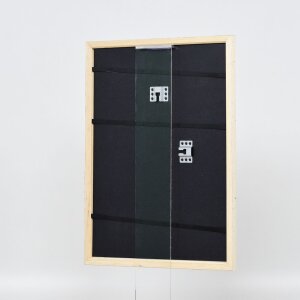 Efecto marco de madera perfil 38 blanco 10,5x14,8 cm cristal de museo