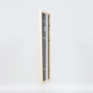 Efecto marco de madera perfil 38 blanco 10,5x14,8 cm cristal de museo
