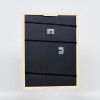 Efecto marco de madera perfil 38 blanco 10,5x14,8 cm cristal de museo