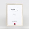 Efecto marco de madera perfil 38 blanco 10,5x14,8 cm cristal de museo