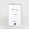 Efecto marco de madera perfil 38 blanco 10,5x14,8 cm cristal de museo