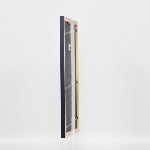 Efecto marco de madera perfil 38 gris 10,5x14,8 cm cristal de museo